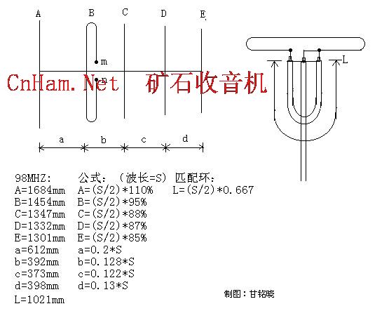 八木五单元FM天线的制作