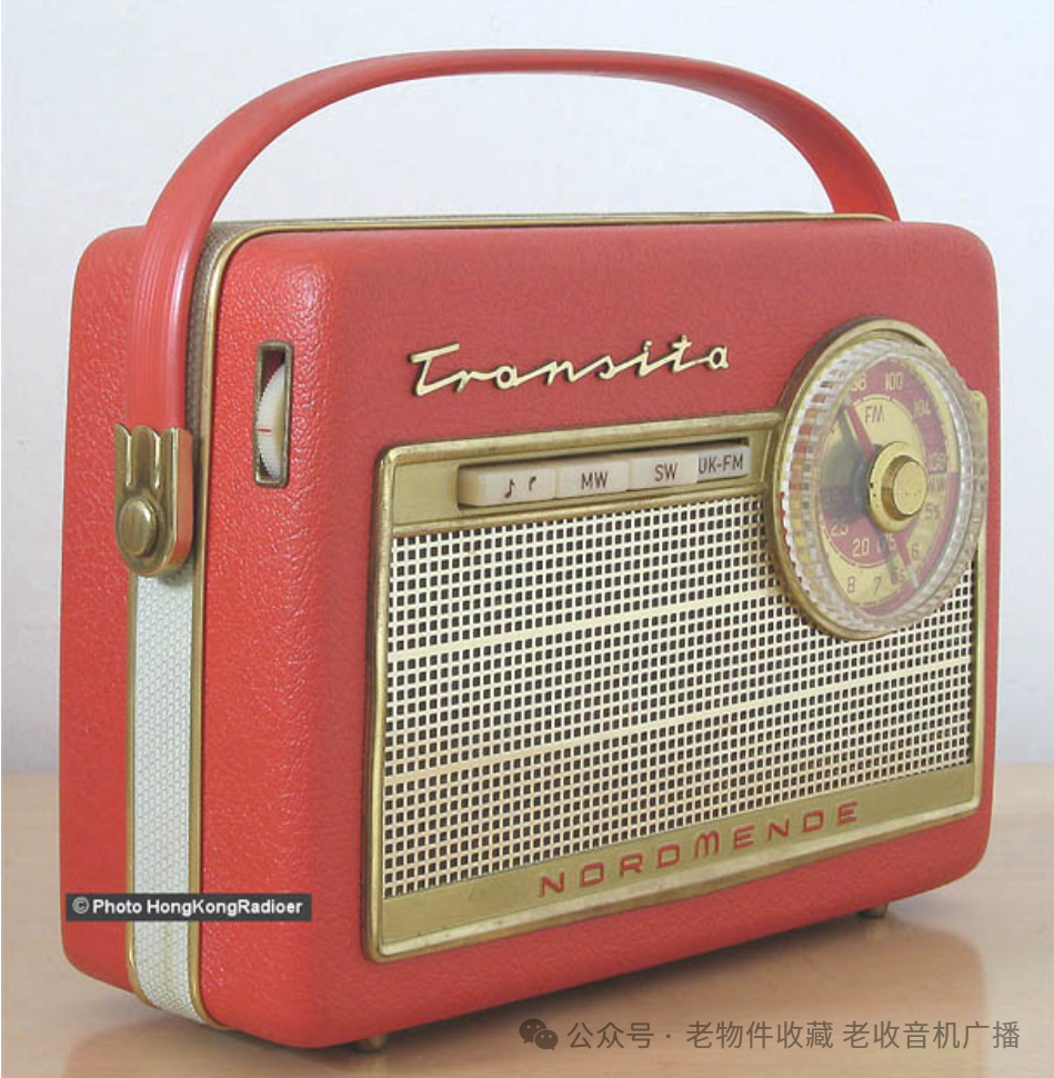 西德诺曼底皮包古董九晶体管三波段收音机